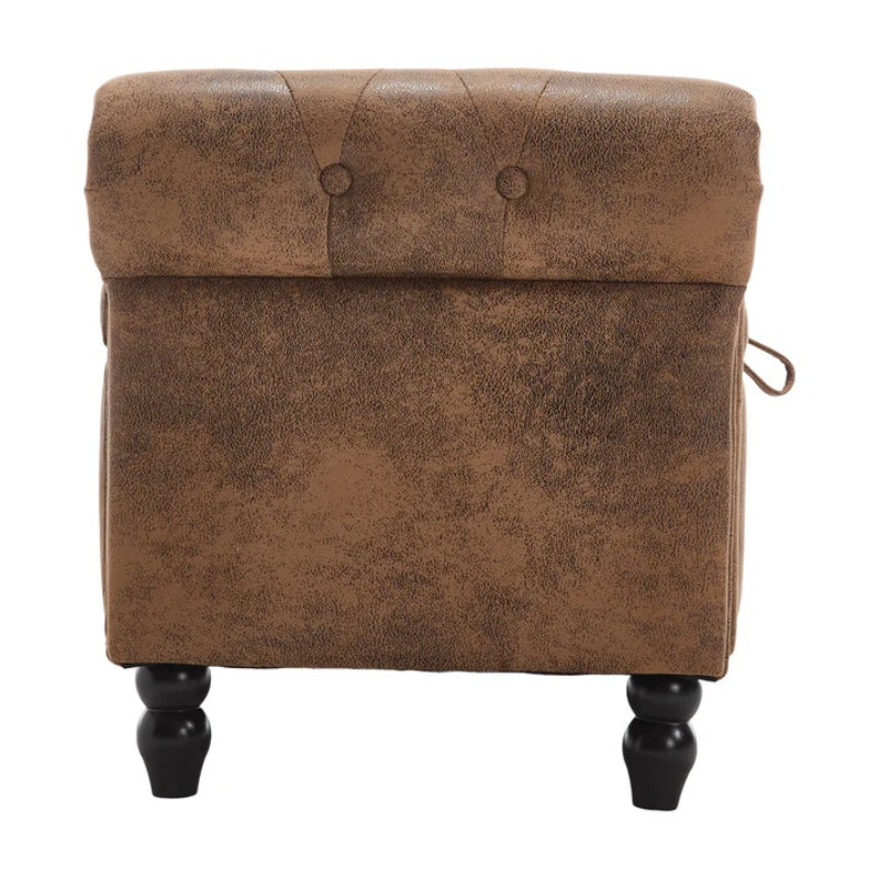 Coolmore Storage Ottoman 55.12 Inches Upholstered Fabric Storage Ottoman Bench,Button Tufted Ottoman with Storage for Living Room,Bedroom End of Bed Bench Withstands 275lbs-海智集-Default-