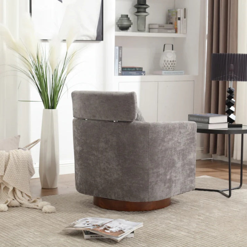 COOLMORE 360 degree rotation design, multi-gear adjustment backrest, soft and comfortable chenille fabric, ergonomic design of the living room chair-海智集-Default-