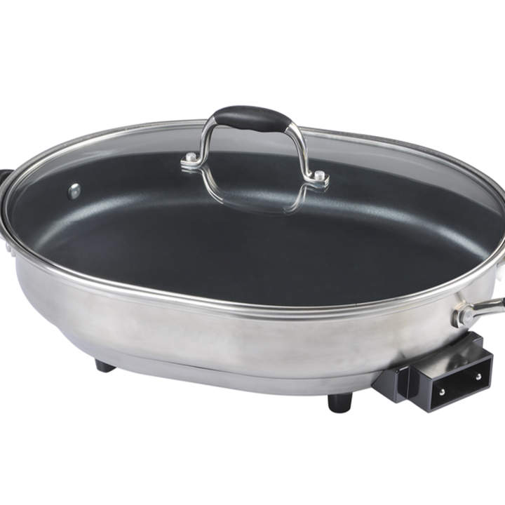Cyber Monday Electric Skillet Which Have Overheat protection and Non-stick Functions-海智集-