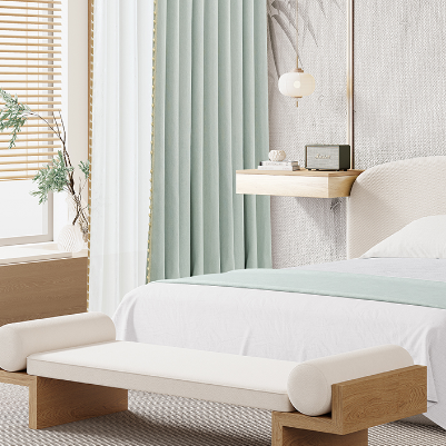 Yun Xin Chan Xin Curtains - Luxurious Antique Style, Light-Blocking with Premium Soft Touch, Cotton-Linen Blend Fabric-海智集-