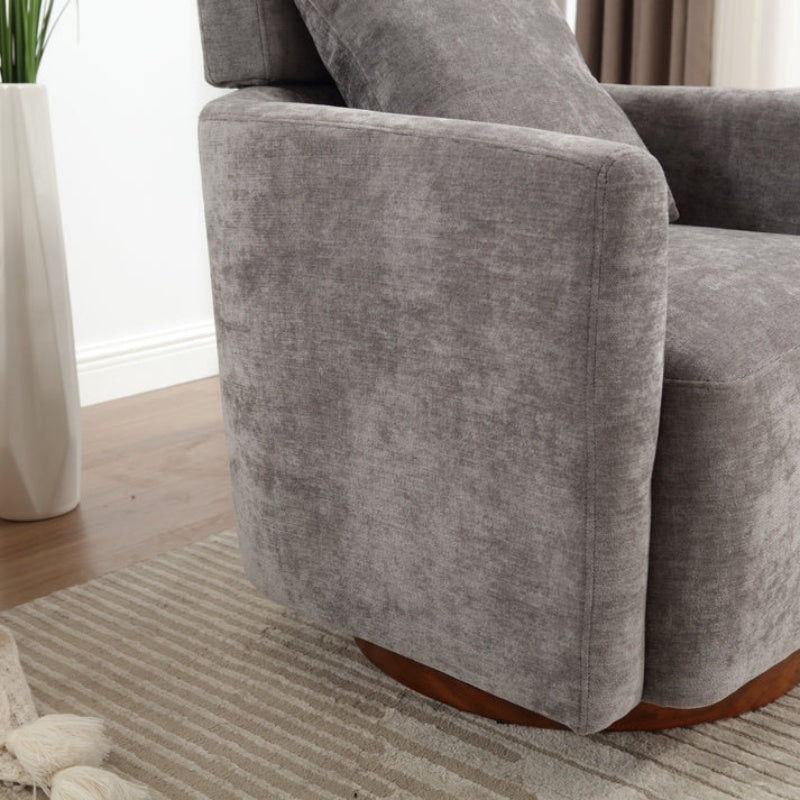 COOLMORE 360 degree rotation design, multi-gear adjustment backrest, soft and comfortable chenille fabric, ergonomic design of the living room chair-海智集-Default-