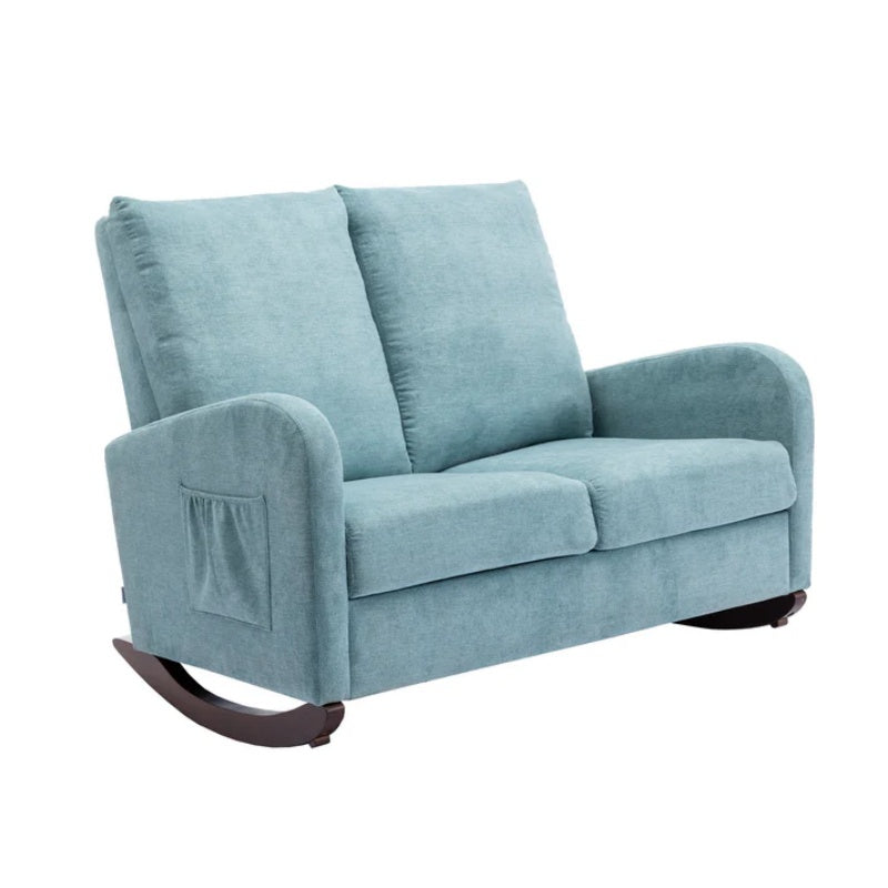 COOLMORE Rocking Chair Upholstered Mid Century Modern Rocker Oversized Wingback Armchair for Living Room-海智集-Default-