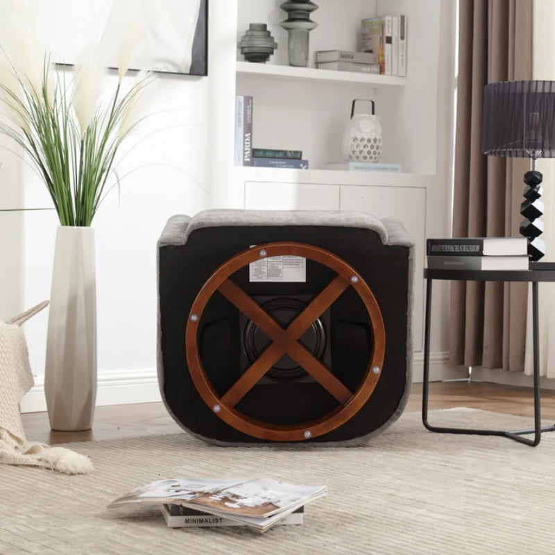 COOLMORE 360 degree rotation design, multi-gear adjustment backrest, soft and comfortable chenille fabric, ergonomic design of the living room chair-海智集-Default-