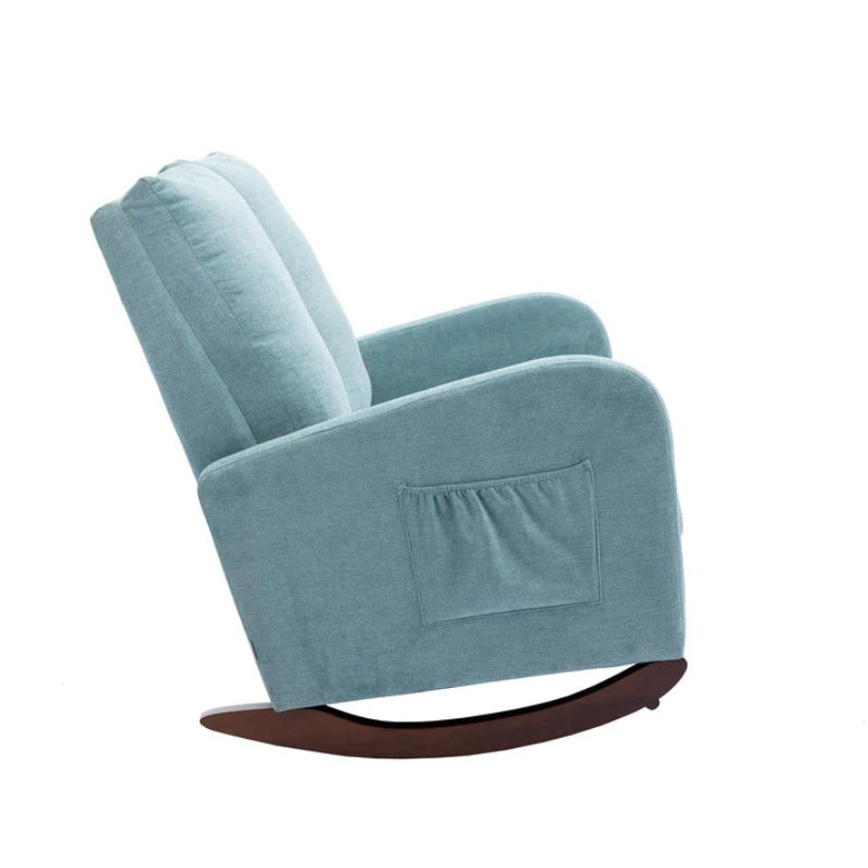 COOLMORE Rocking Chair Upholstered Mid Century Modern Rocker Oversized Wingback Armchair for Living Room-海智集-Default-