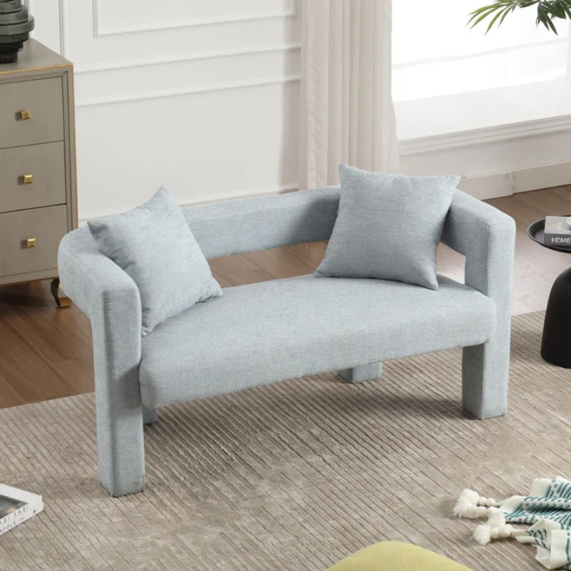 Modern Chenille Loveseat Sofa, Comfy Upholstered 2-Seater Sofa, Mint Green, Chenille, 51.18'' H x 23.62'' W x 25.59'' D-海智集-Default-