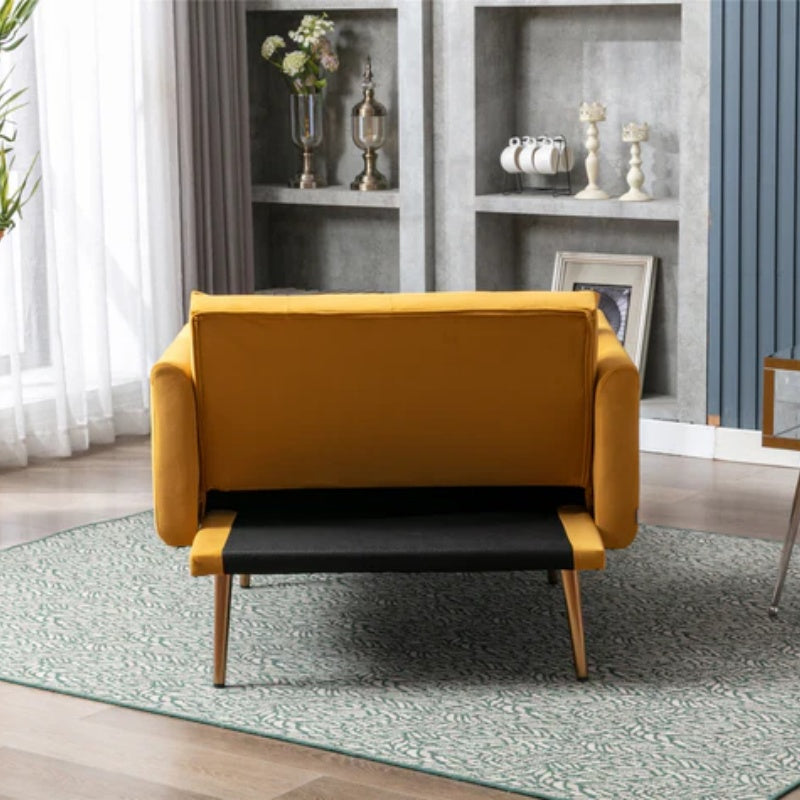 COOLMORE fashionable and classic style chaise lounge chair / accent chair for Living Room, bedroom (Mango Velvet)-海智集-Default-