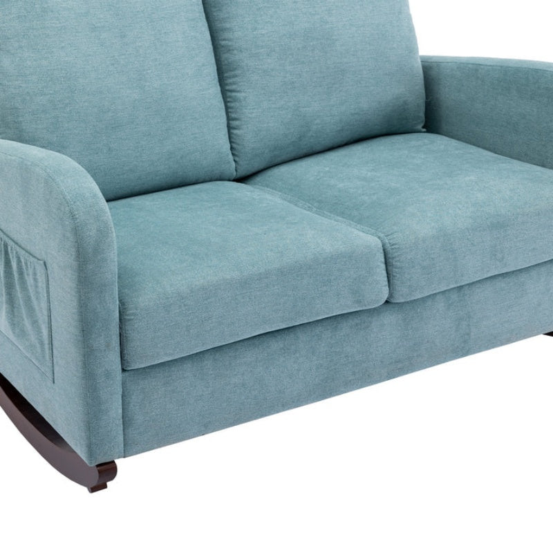 COOLMORE Rocking Chair Upholstered Mid Century Modern Rocker Oversized Wingback Armchair for Living Room-海智集-Default-