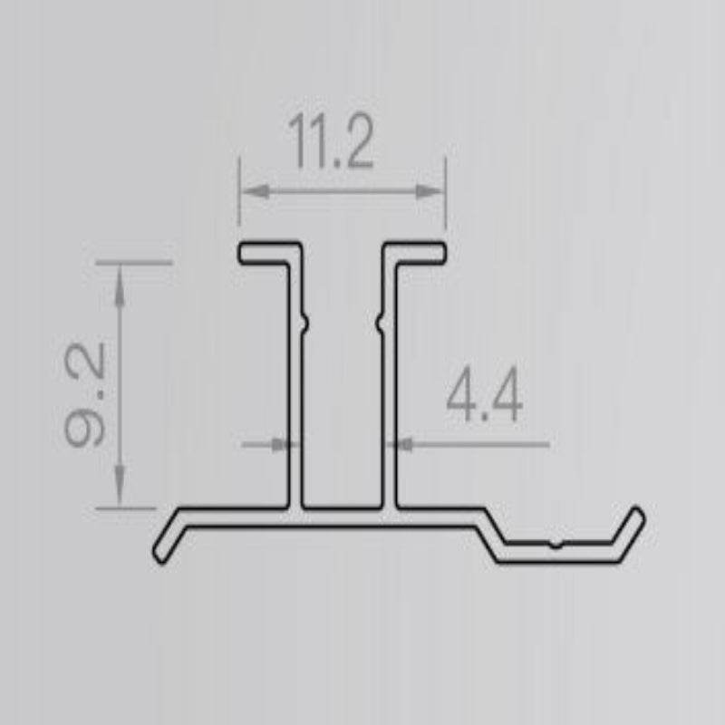 light groove wire matte black I-shaped light source wire with light groove wire: Beautiful and firm-海智集-