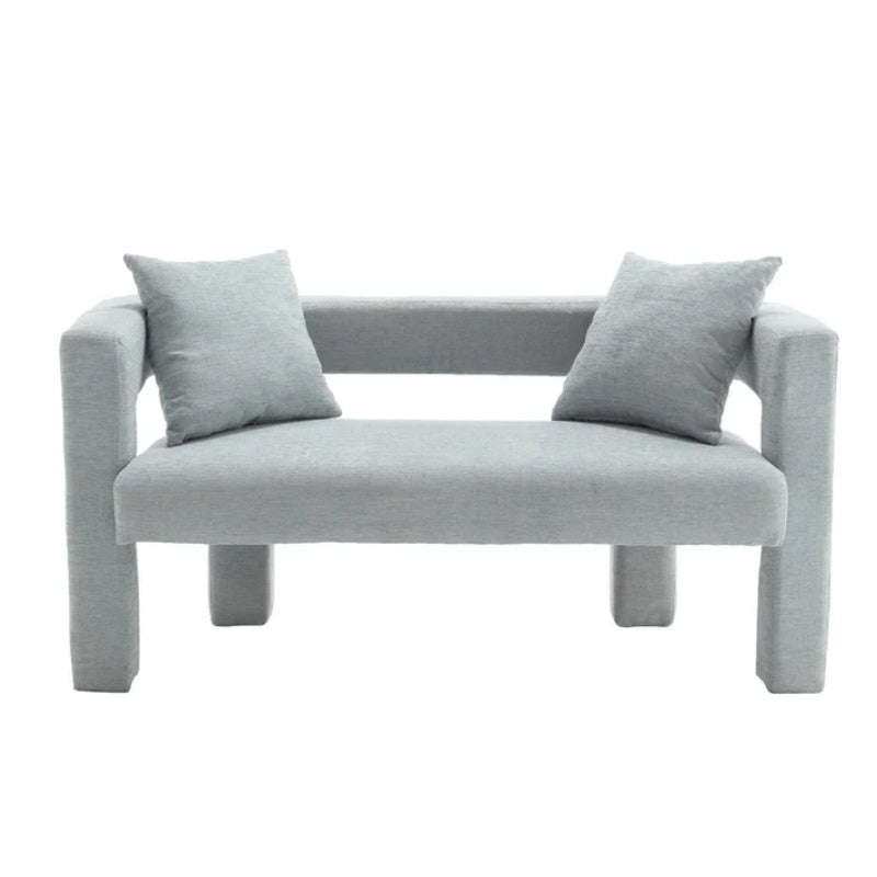 Modern Chenille Loveseat Sofa, Comfy Upholstered 2-Seater Sofa, Mint Green, Chenille, 51.18'' H x 23.62'' W x 25.59'' D-海智集-Default-