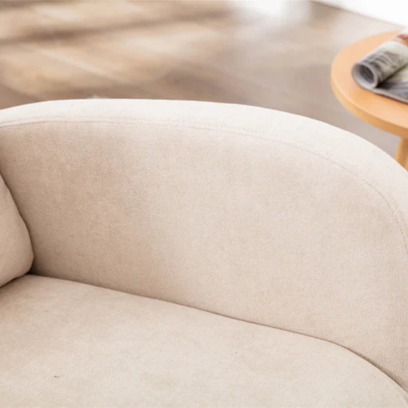 COOLMORE Rocking Chair, Modern Glider Chair, Recliner Armchair with Wood Legs and Side Pocket, Nursery Rocking Accent Chair with High Back for Living Room Bedroom (Beige linen)-海智集-Default-