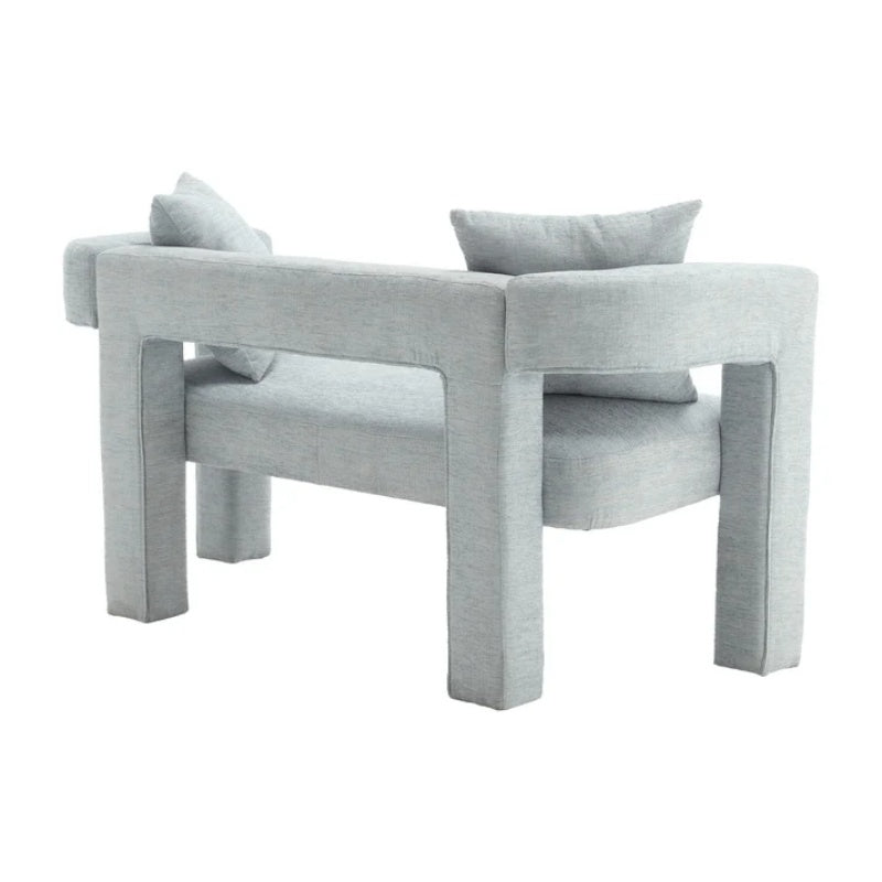 Modern Chenille Loveseat Sofa, Comfy Upholstered 2-Seater Sofa, Mint Green, Chenille, 51.18'' H x 23.62'' W x 25.59'' D-海智集-Default-