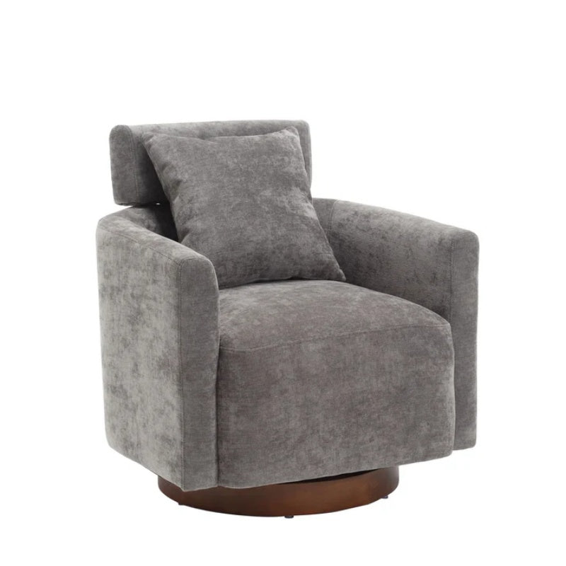 COOLMORE 360 degree rotation design, multi-gear adjustment backrest, soft and comfortable chenille fabric, ergonomic design of the living room chair-海智集-Default-