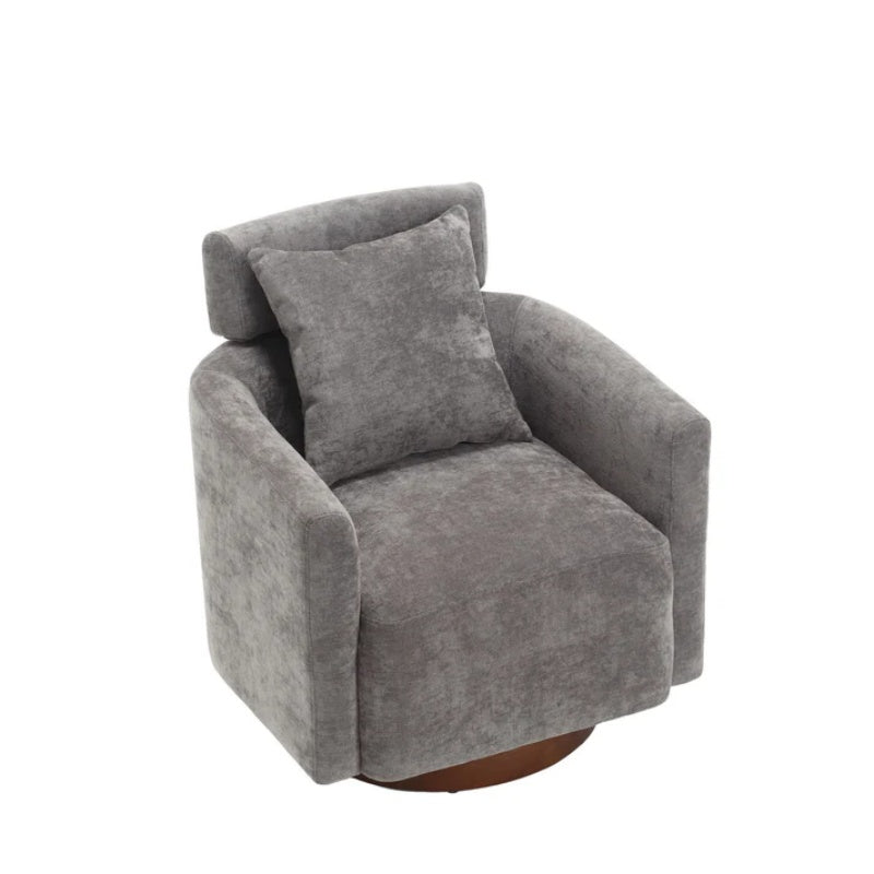 COOLMORE 360 degree rotation design, multi-gear adjustment backrest, soft and comfortable chenille fabric, ergonomic design of the living room chair-海智集-Default-