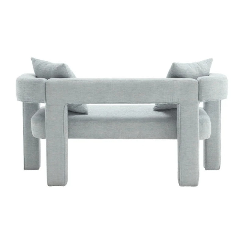 Modern Chenille Loveseat Sofa, Comfy Upholstered 2-Seater Sofa, Mint Green, Chenille, 51.18'' H x 23.62'' W x 25.59'' D-海智集-Default-
