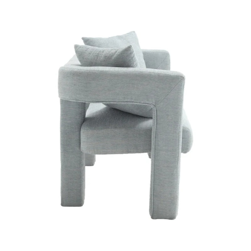 Modern Chenille Loveseat Sofa, Comfy Upholstered 2-Seater Sofa, Mint Green, Chenille, 51.18'' H x 23.62'' W x 25.59'' D-海智集-Default-
