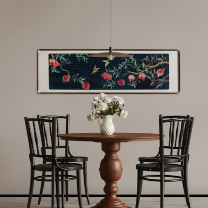 New Chinese Style Embroidered Wall Art - Handmade Silk Embroidery Painting with Rosewood Frame, Oriental Home Decor for Living Room & Bedroom-海智集-