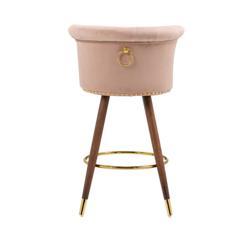 COOLMORE Swivel Bar Stools with Backrest Footrest ,with a fixed height of 360 degrees-海智集-Default-
