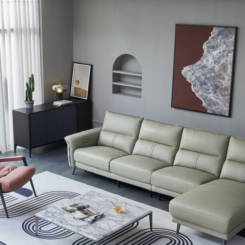 Luo LAN Series Leather Sofa, Italian Light Luxury Four-seater G40-海智集-