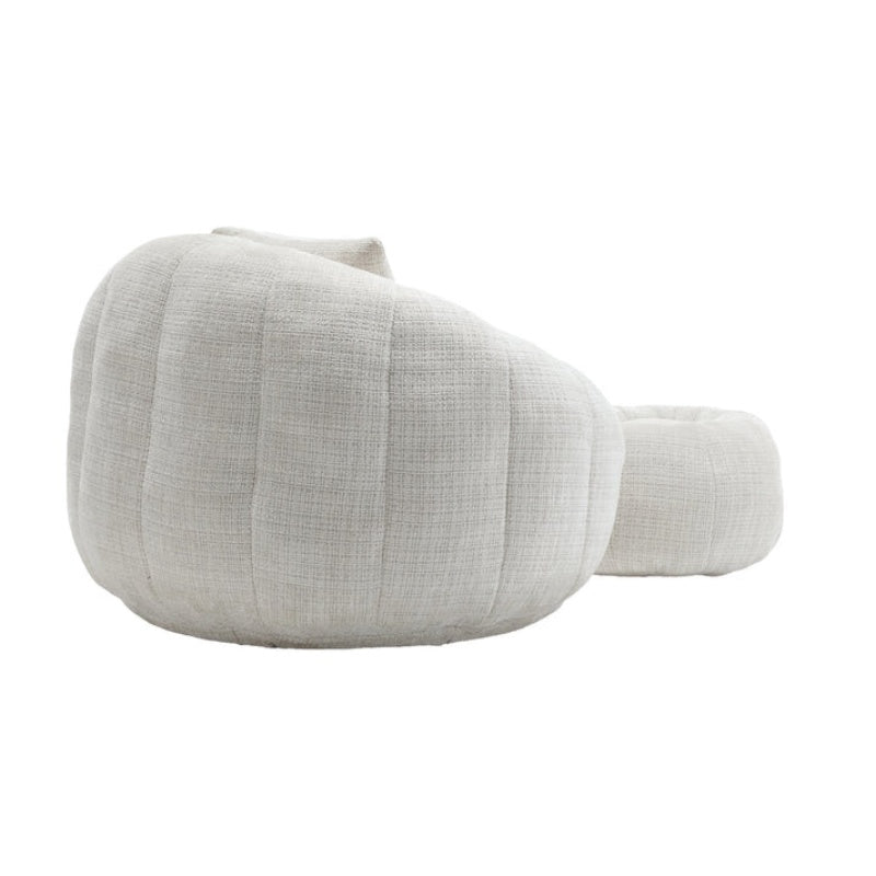 COOLMORE Modern Extra Large Round Bean Bag Chair with Footrest for Living Room, Chenille Fabric Lazy Sofa with Pillow for Adults, Teenagers,Child, Suitable for Bedroom, Dormitory, Study Room-海智集-Default-
