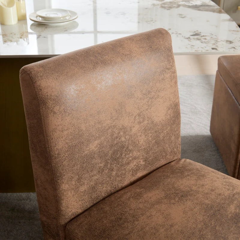 COOLMORE 360 Degree Swivel Upholstered Dining Chairs Set of 2 Swivel Dining Room Chairs Kitchen Chairs Casters & Storage Comfy Modern Rolling Chair for Living Room Fabric Armless Chair-海智集-Default-