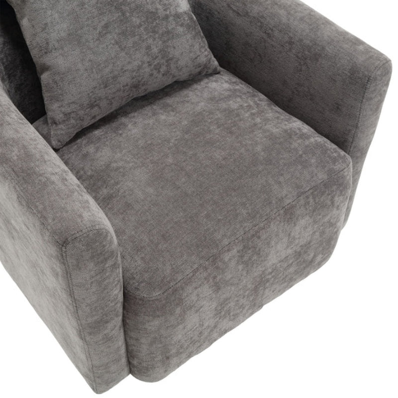 COOLMORE 360 degree rotation design, multi-gear adjustment backrest, soft and comfortable chenille fabric, ergonomic design of the living room chair-海智集-Default-