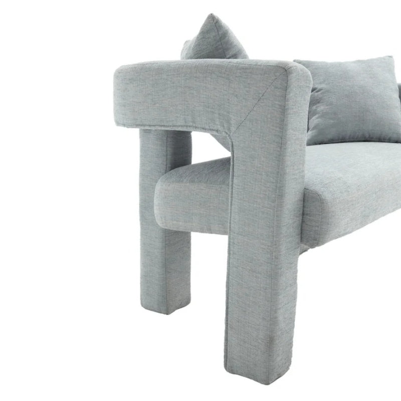 Modern Chenille Loveseat Sofa, Comfy Upholstered 2-Seater Sofa, Mint Green, Chenille, 51.18'' H x 23.62'' W x 25.59'' D-海智集-Default-