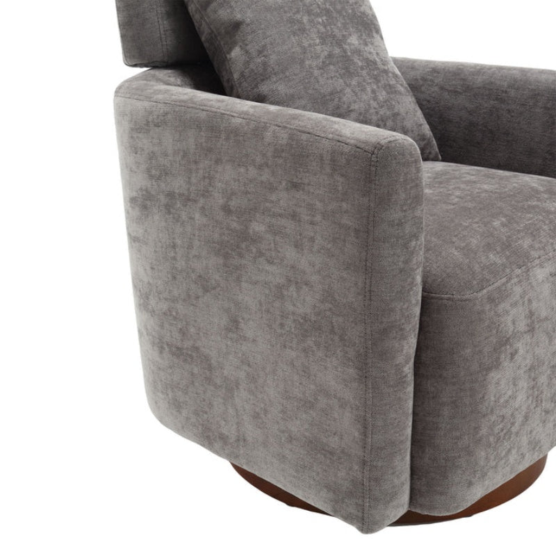 COOLMORE 360 degree rotation design, multi-gear adjustment backrest, soft and comfortable chenille fabric, ergonomic design of the living room chair-海智集-Default-