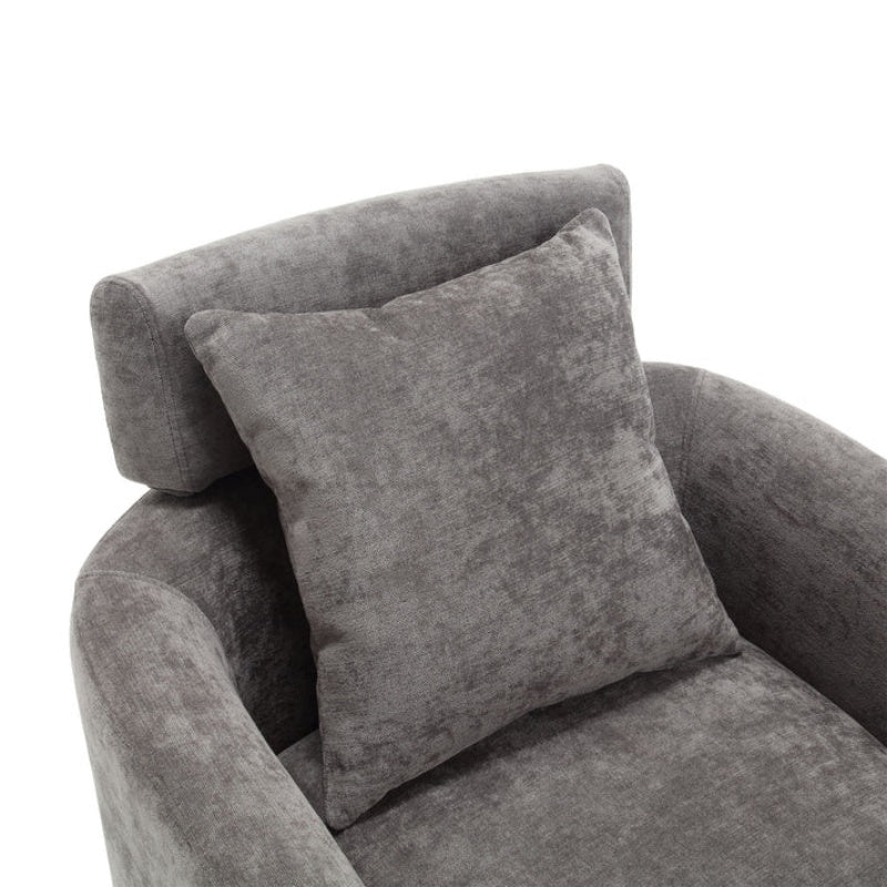 COOLMORE 360 degree rotation design, multi-gear adjustment backrest, soft and comfortable chenille fabric, ergonomic design of the living room chair-海智集-Default-