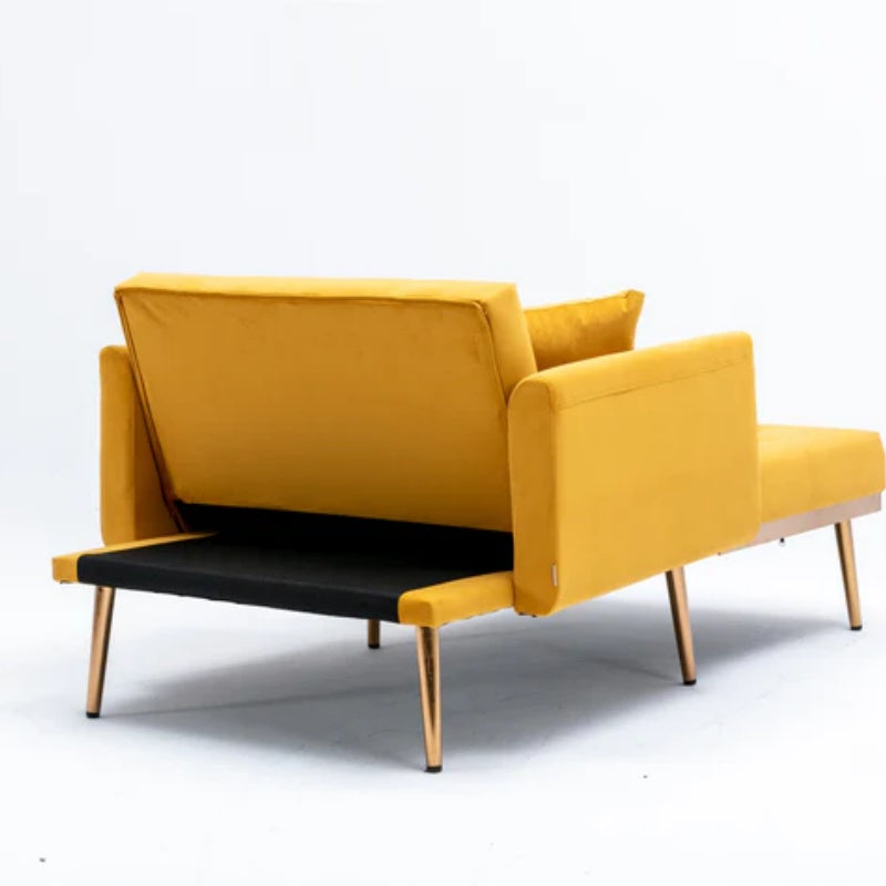 COOLMORE fashionable and classic style chaise lounge chair / accent chair for Living Room, bedroom (Mango Velvet)-海智集-Default-