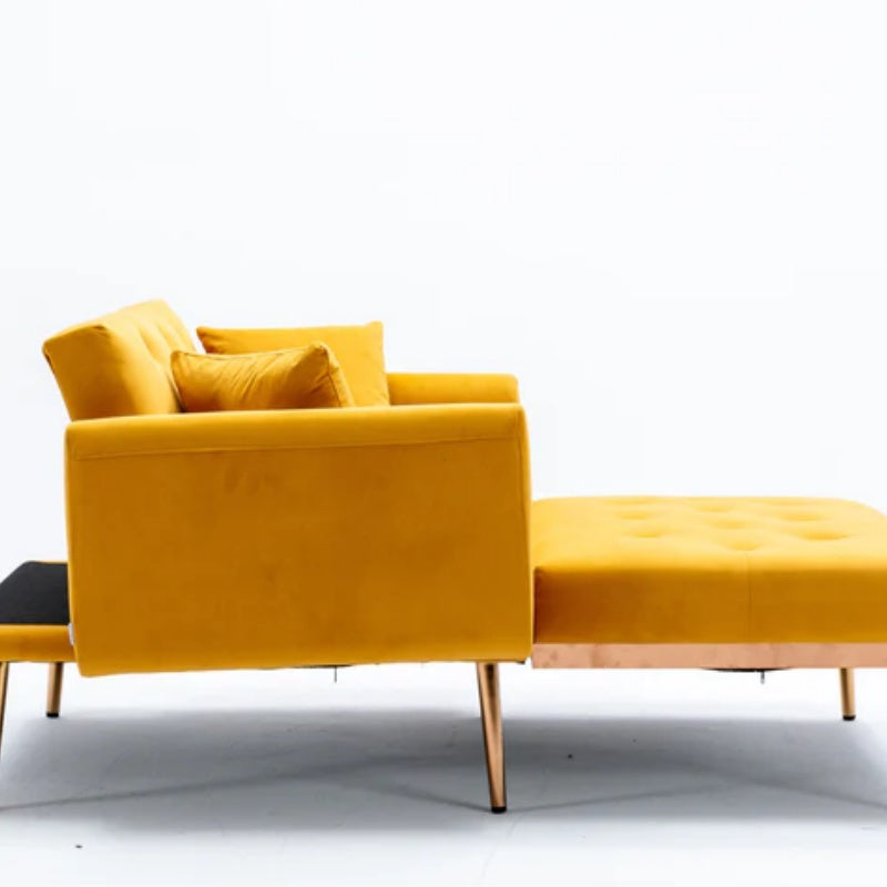 COOLMORE fashionable and classic style chaise lounge chair / accent chair for Living Room, bedroom (Mango Velvet)-海智集-Default-