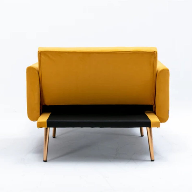 COOLMORE fashionable and classic style chaise lounge chair / accent chair for Living Room, bedroom (Mango Velvet)-海智集-Default-