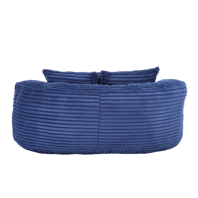 Bean Bag Sofa Lazy Sofa Durable Comfort Lounger High Back Chair for Adults and Kids, Indoor & Outdoor, Navy Corduroy-海智集-Default-