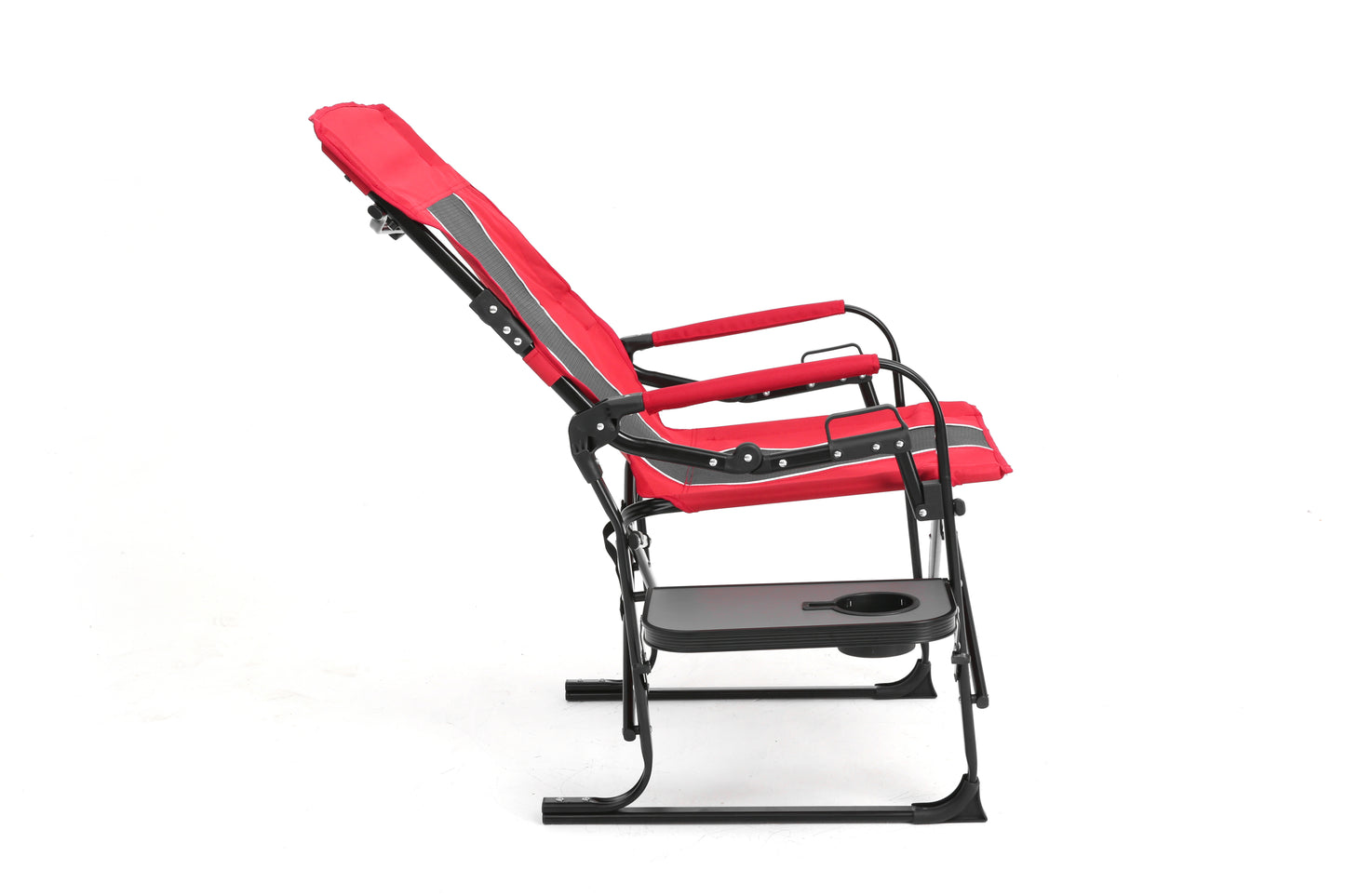 Camping Directors Chair, Heavy Duty,Oversized Portable Folding Chair with Side Table, Pocket for Beach, Fishing,Trip,Picnic,Lawn Red-海智集-Default-