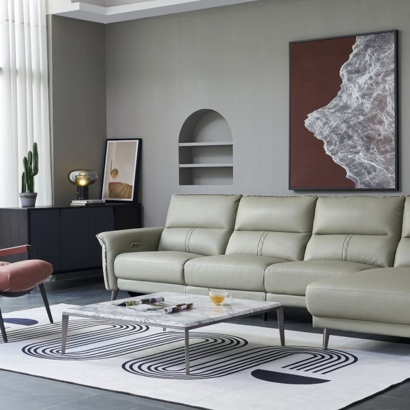 Luo LAN Series Leather Sofa, Italian Light Luxury Four-seater G40-海智集-
