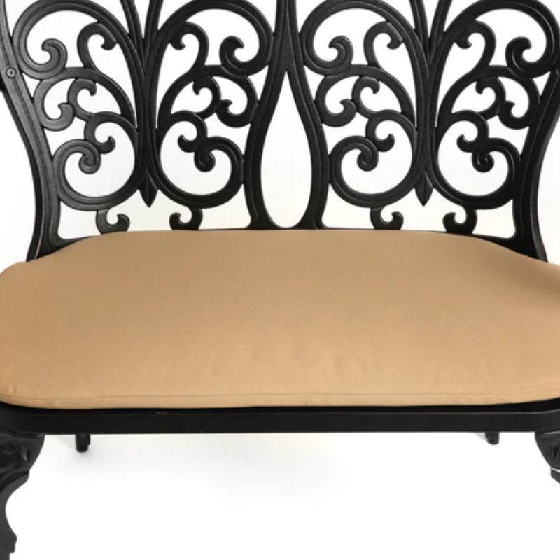 Cast aluminium bench with cushion-海智集-Default-