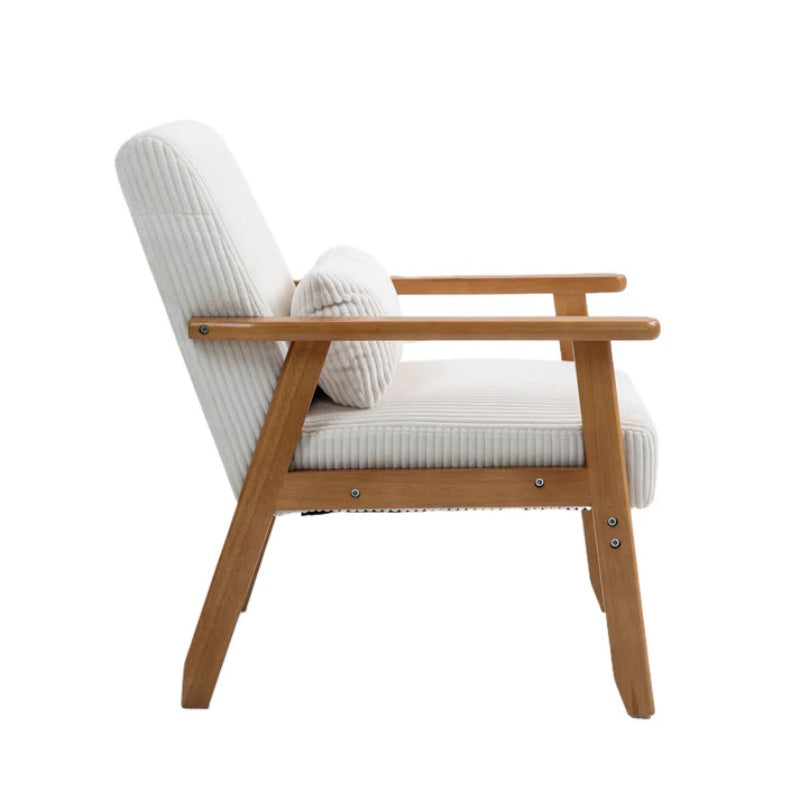 Leisure Chair with Solid Wood Armrest and Feet, Leisure chair, wood frame, velvet, solid rubber wood legs, Mid-Century Modern Accent chair, for Living Room Bedroom Studio chair,Two packs-海智集-Default-