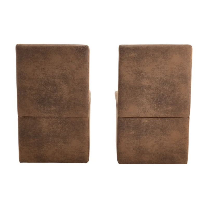 COOLMORE 360 Degree Swivel Upholstered Dining Chairs Set of 2 Swivel Dining Room Chairs Kitchen Chairs Casters & Storage Comfy Modern Rolling Chair for Living Room Fabric Armless Chair-海智集-Default-