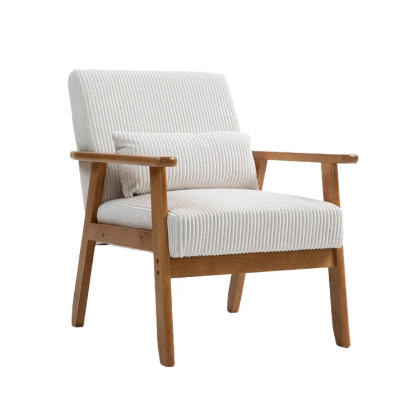 Leisure Chair with Solid Wood Armrest and Feet, Leisure chair, wood frame, velvet, solid rubber wood legs, Mid-Century Modern Accent chair, for Living Room Bedroom Studio chair,Two packs-海智集-Default-