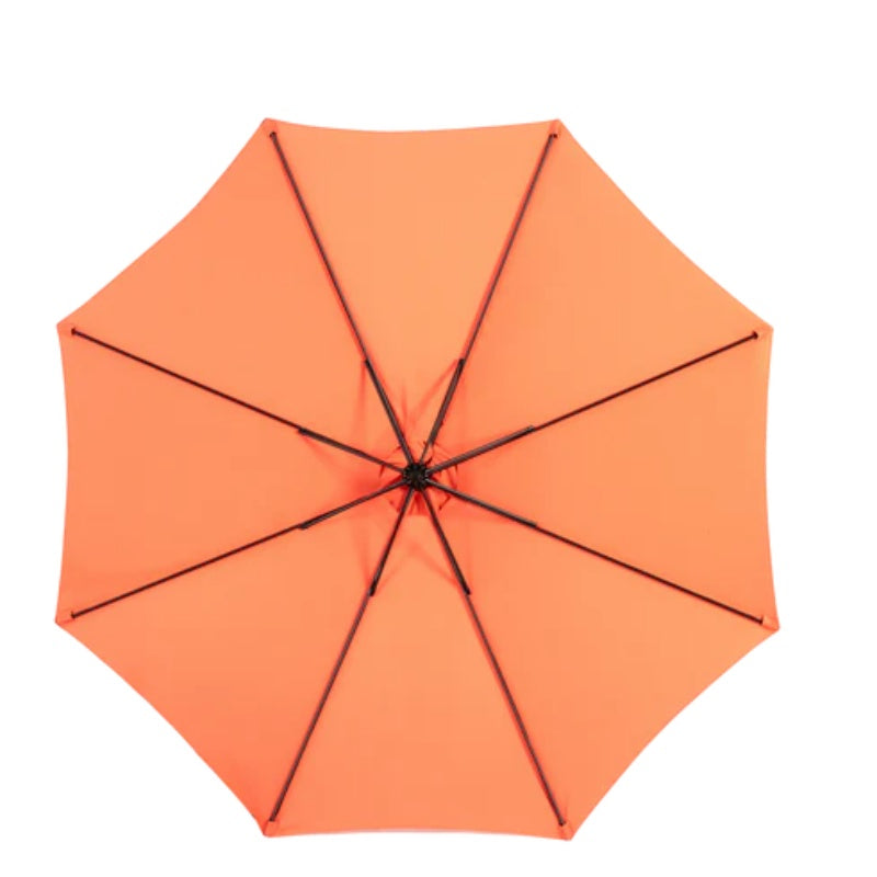 Best Choice Products 10ft Offset Hanging Market Patio Umbrella w/Easy Tilt Adjustment, Polyester Shade, 8 Ribs for Backyard, Poolside - (orange )(No Base)-海智集-Default-