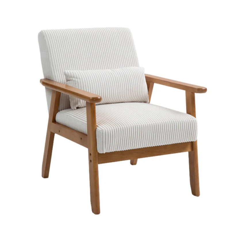 Leisure Chair with Solid Wood Armrest and Feet, Leisure chair, wood frame, velvet, solid rubber wood legs, Mid-Century Modern Accent chair, for Living Room Bedroom Studio chair,Two packs-海智集-Default-