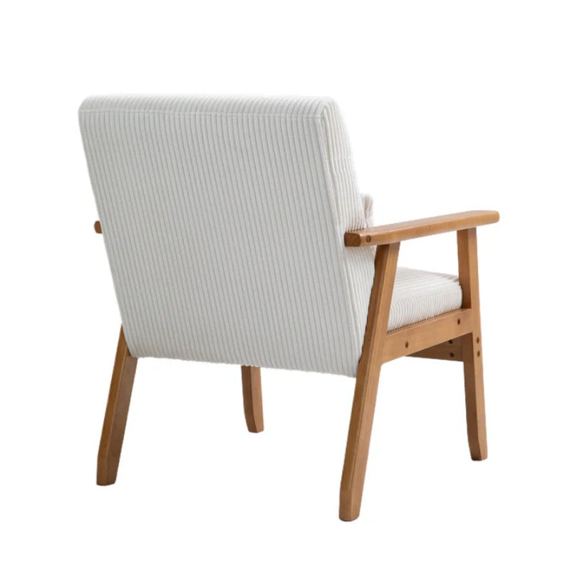 Leisure Chair with Solid Wood Armrest and Feet, Leisure chair, wood frame, velvet, solid rubber wood legs, Mid-Century Modern Accent chair, for Living Room Bedroom Studio chair,Two packs-海智集-Default-