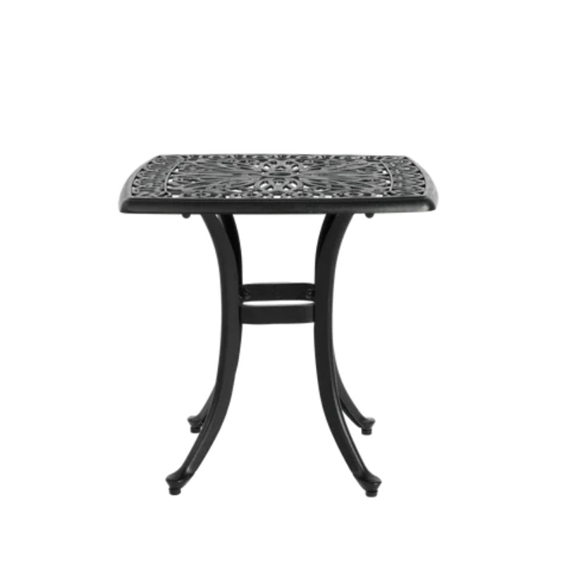 Bistro Set 3 Piece Rustproof Cast Aluminum Patio Furniture Sets 2 Chairs and 1 Round Table Outdoor, Garden, Patio, Balcony, with cushion black-海智集-Default-