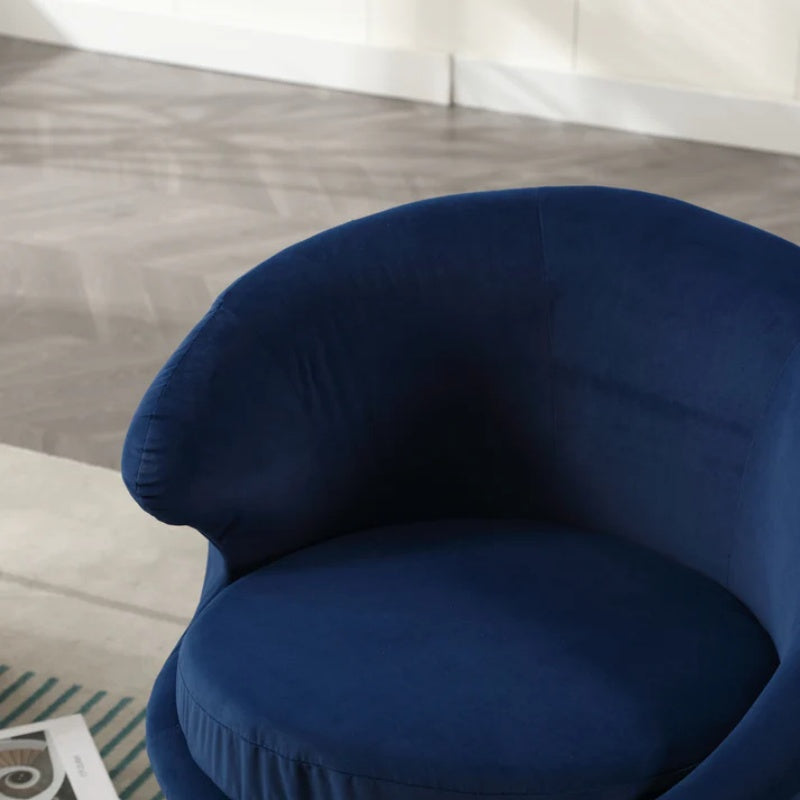 360 Degree Swivel Cuddle Barrel Accent Chairs, Round Armchairs with Wide Upholstered, Fluffy Fabric Chair for Living Room, Bedroom, Office, Waiting Rooms-海智集-Default-