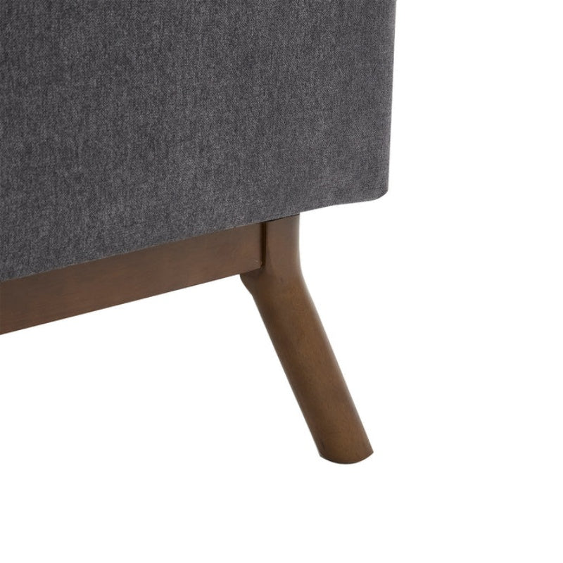 Mid-century modern square coffee table storage bench, assembled, suitable for living room, entryway and family room, used as a coffee table, stirrups, shoe bench-海智集-Default-