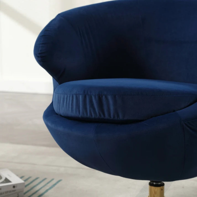 360 Degree Swivel Cuddle Barrel Accent Chairs, Round Armchairs with Wide Upholstered, Fluffy Fabric Chair for Living Room, Bedroom, Office, Waiting Rooms-海智集-Default-