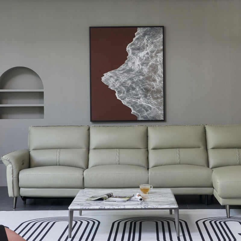 Luo LAN Series Leather Sofa, Italian Light Luxury Four-seater G40-海智集-