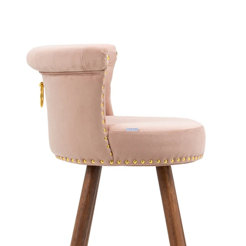 COOLMORE Swivel Bar Stools with Backrest Footrest ,with a fixed height of 360 degrees-海智集-Default-