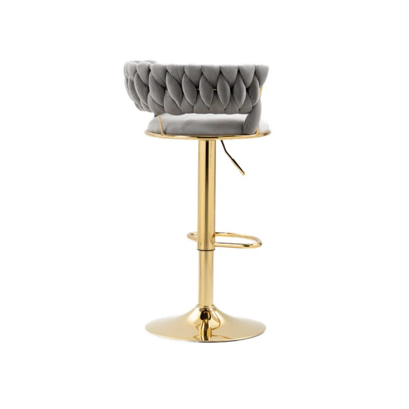 COOLMORE Swivel Bar Stools Adjustable Counter Height Chairs with Footrest for Kitchen, Dining Room-海智集-Default-