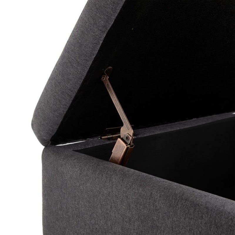 Mid-century modern square coffee table storage bench, assembled, suitable for living room, entryway and family room, used as a coffee table, stirrups, shoe bench-海智集-Default-