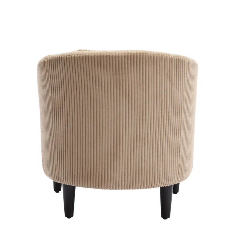 COOLMORE Living Room Accent Barrel Chair, Century Modern Style Decorative Chair, Armchair for Living Room with Thick Cushions and Pillows, Comfy Single Sofa Chair, Chair with Wooden Legs,Camel-海智集-Default-